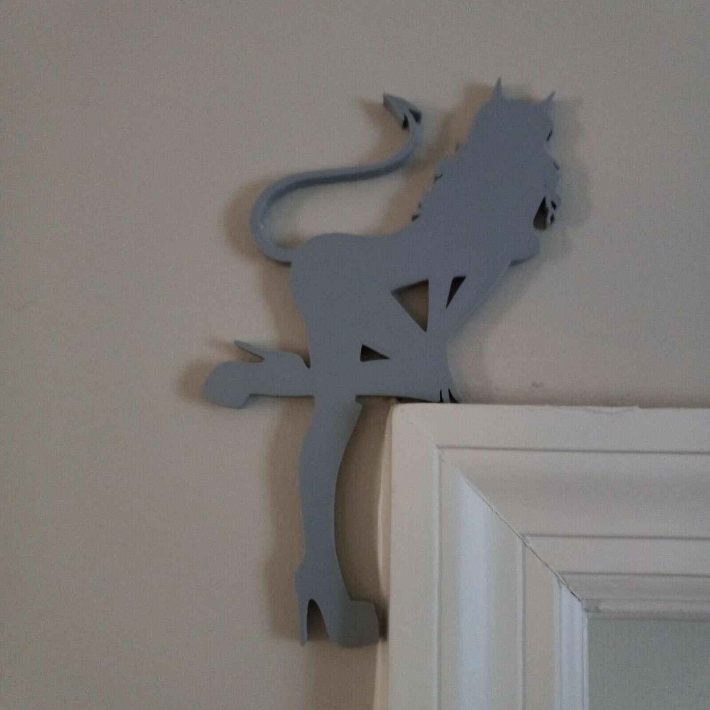 Devil Woman Handmade 3D Printed Door Topper Unique Corner Decoration for Doors and Window Frame Decor