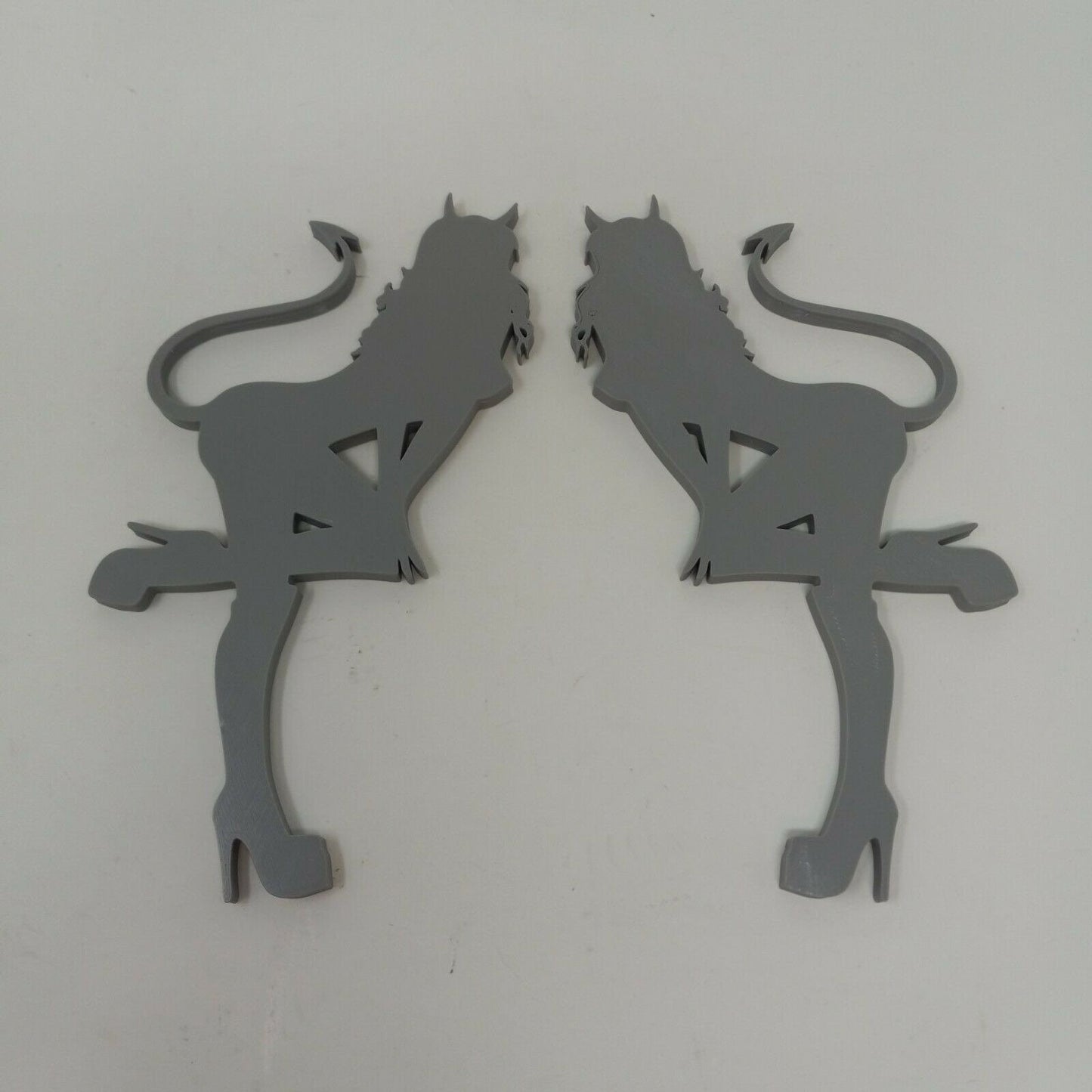 Devil Woman Handmade 3D Printed Door Topper Unique Corner Decoration for Doors and Window Frame Decor