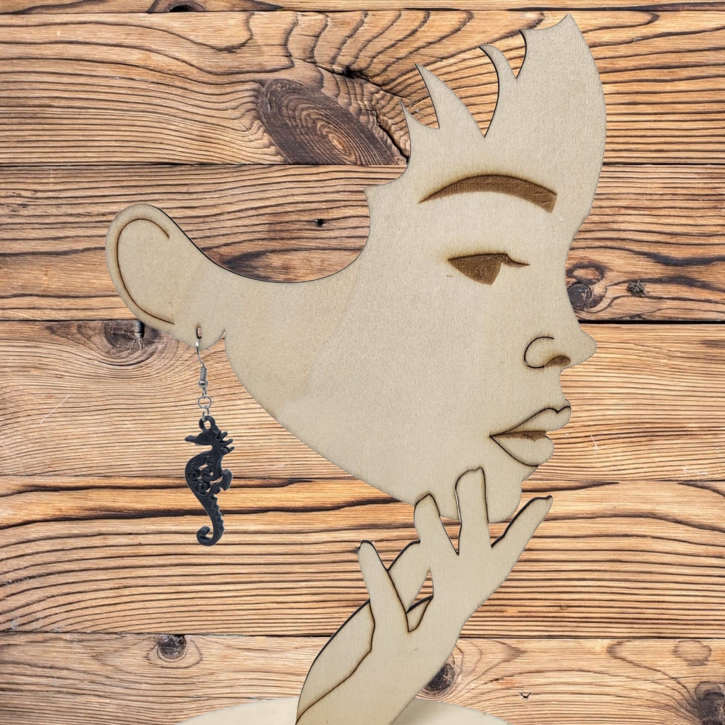 3D Printed Seahorse Hook Earrings - Unique Ocean-Inspired Jewelry