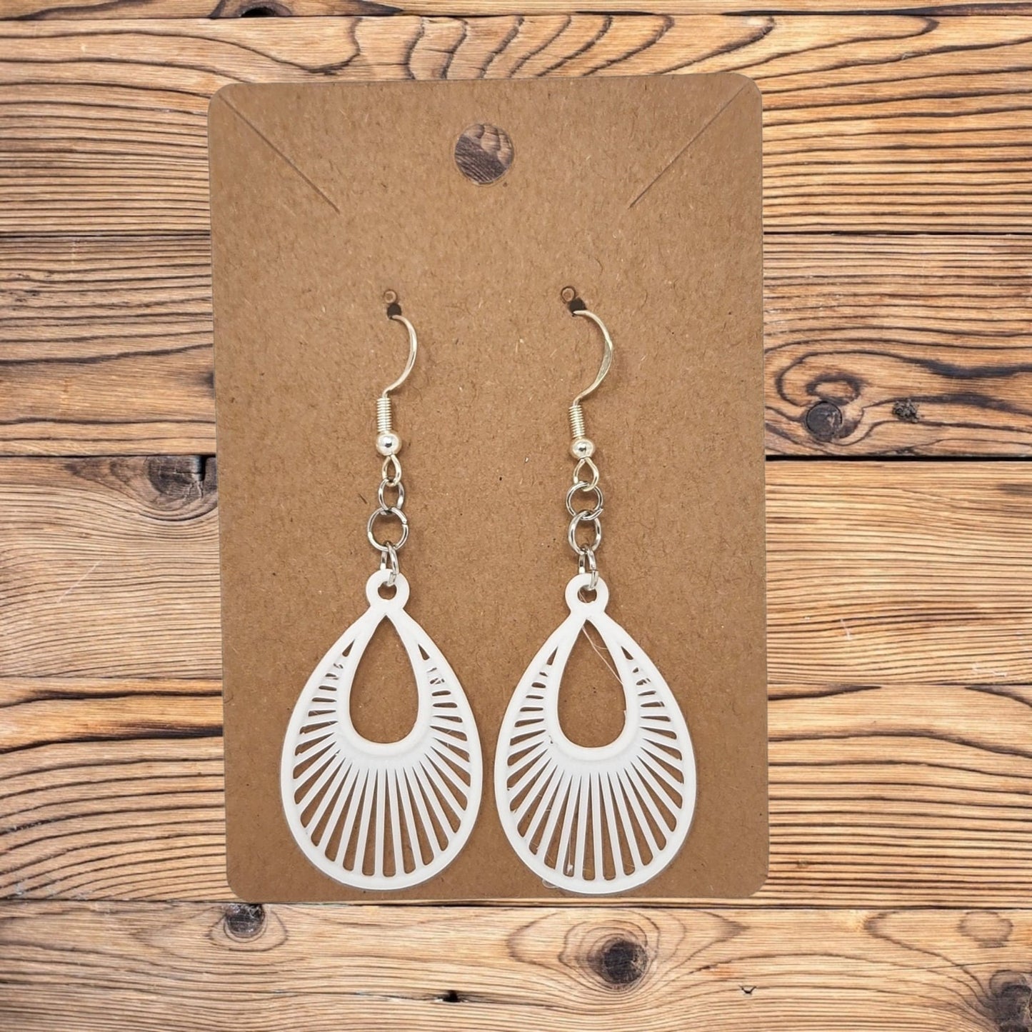 3D Printed Tropical Sun Ray Tear Dangle Earrings - Vibrant Beach-Ready Accessories