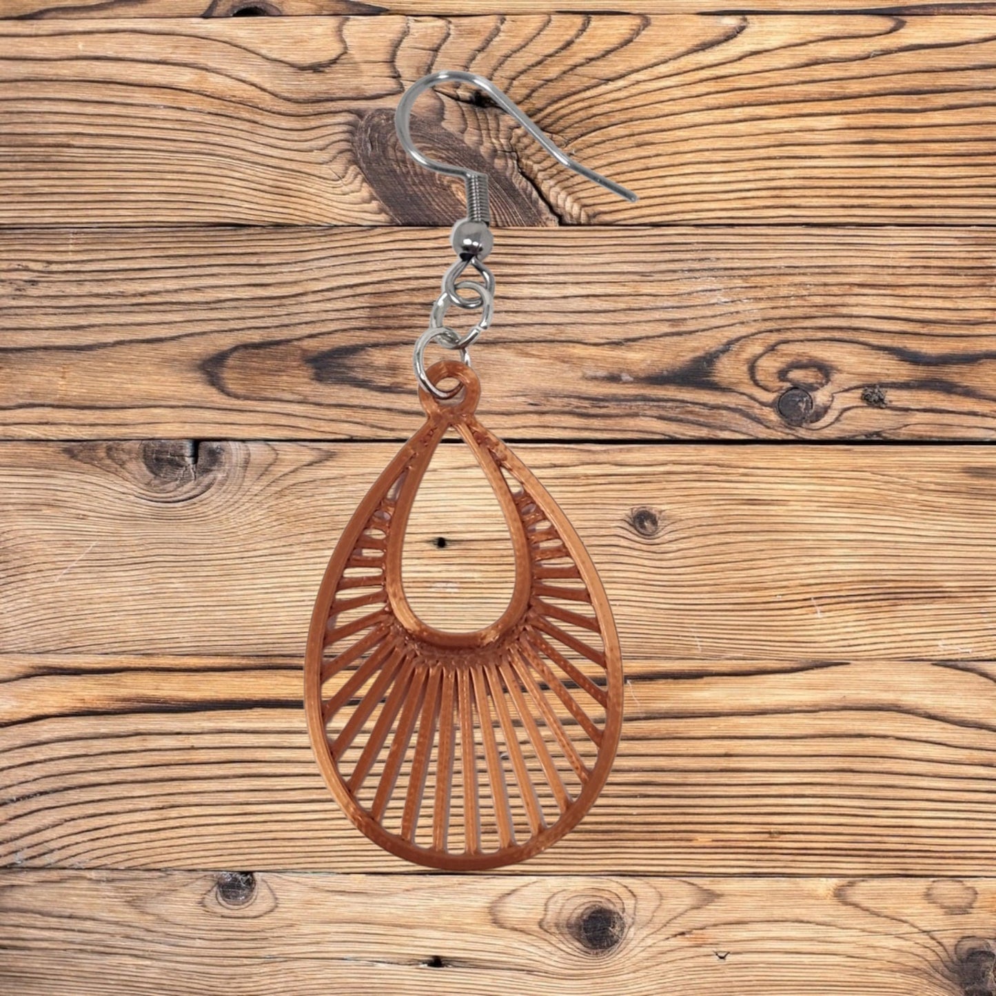 3D Printed Tropical Sun Ray Tear Dangle Earrings - Vibrant Beach-Ready Accessories