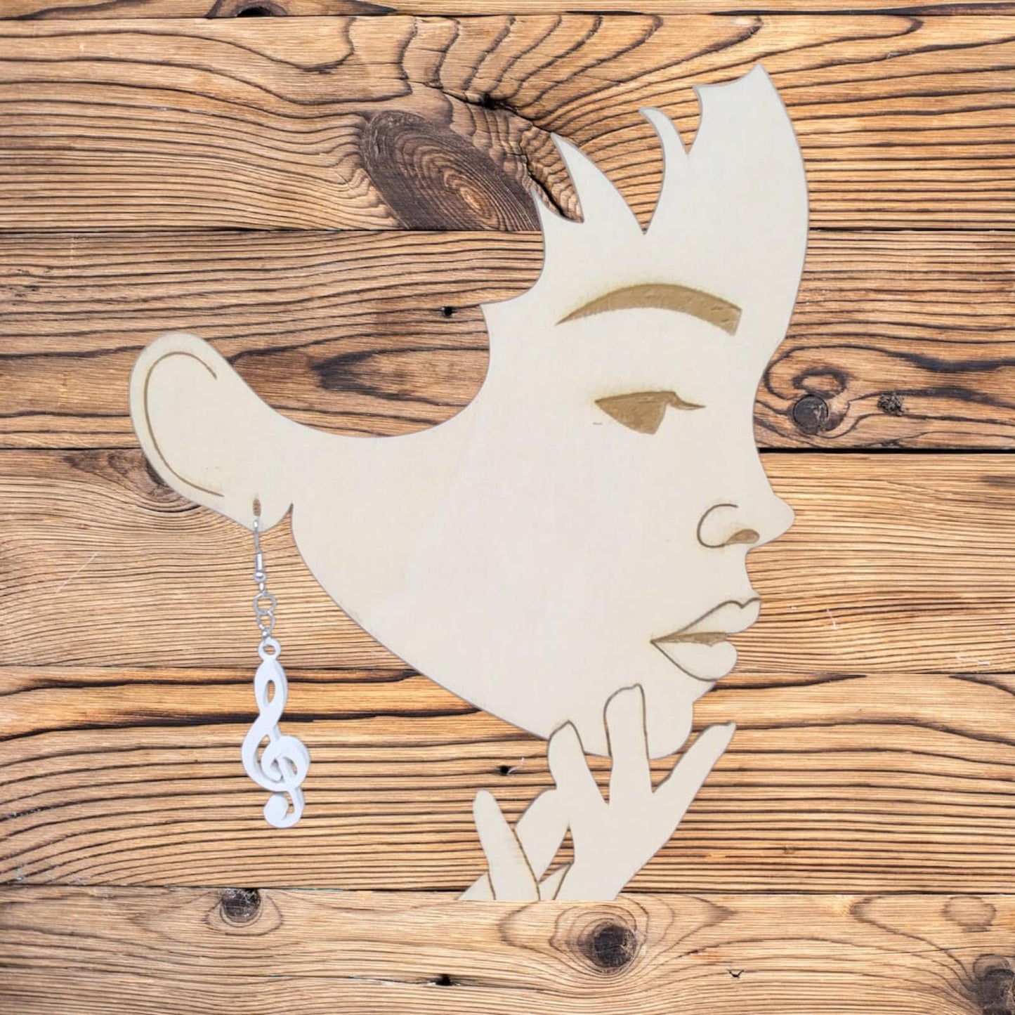 Unique Handmade Musical Note Treble Clef Earrings: Handcrafted 3D Printed Jewelry Musician Hook Earrings - Music Lover's Delight