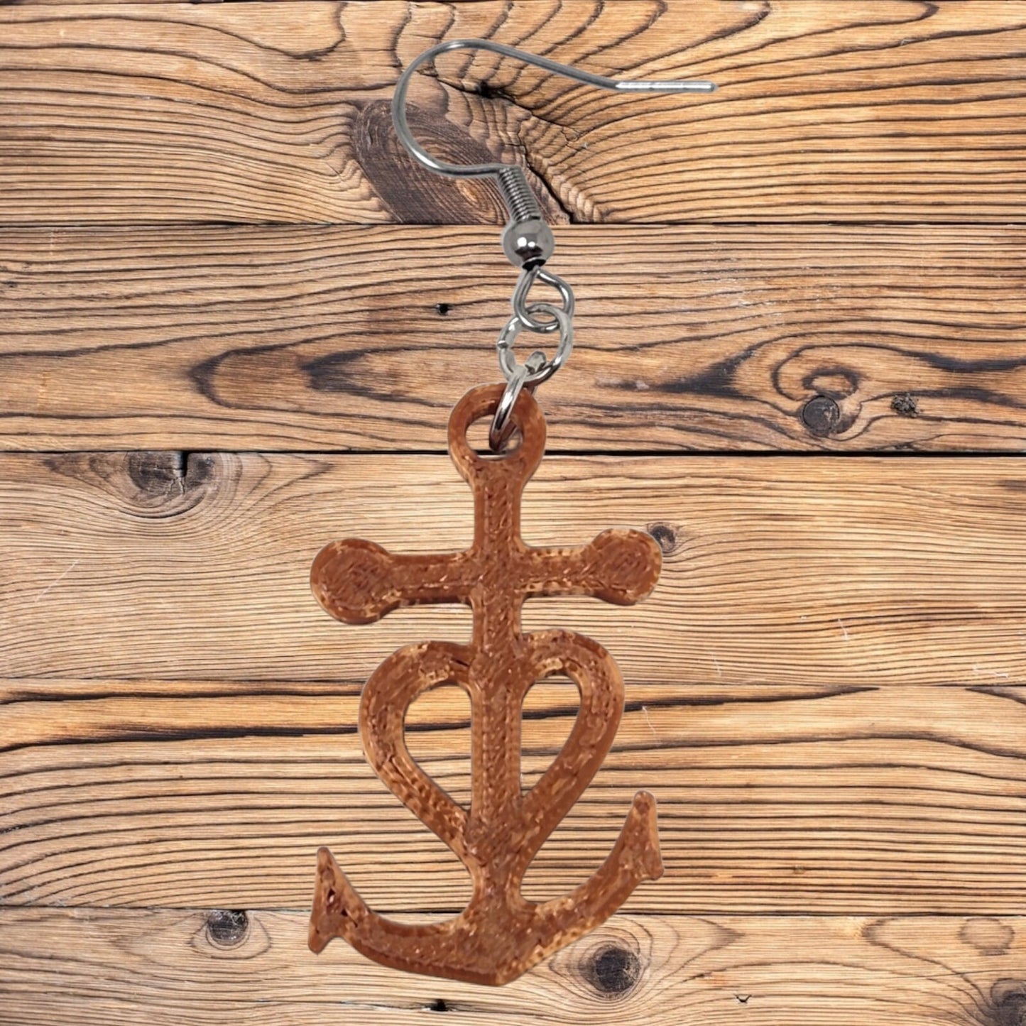 Unique Camargue Cross Earrings: 3D Printed Sea Life Delicacy