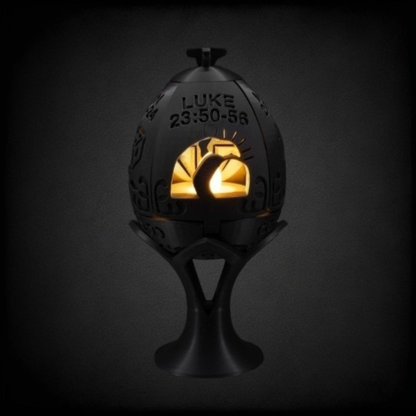 Easter Resurrection Egg - 3D Printed with Bible Verses & Depictions of Jesus's Death and Resurrection - Unique Easter Gift