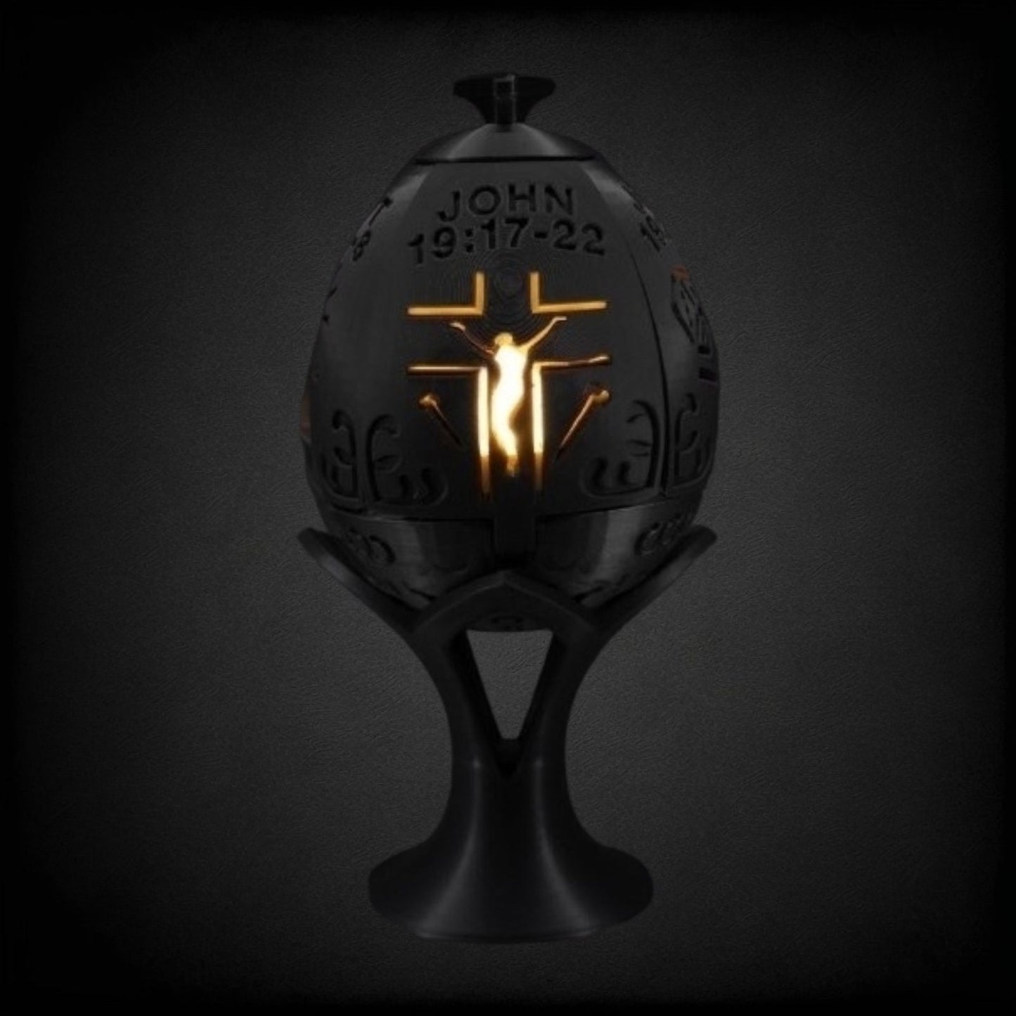 Easter Resurrection Egg - 3D Printed with Bible Verses & Depictions of Jesus's Death and Resurrection - Unique Easter Gift