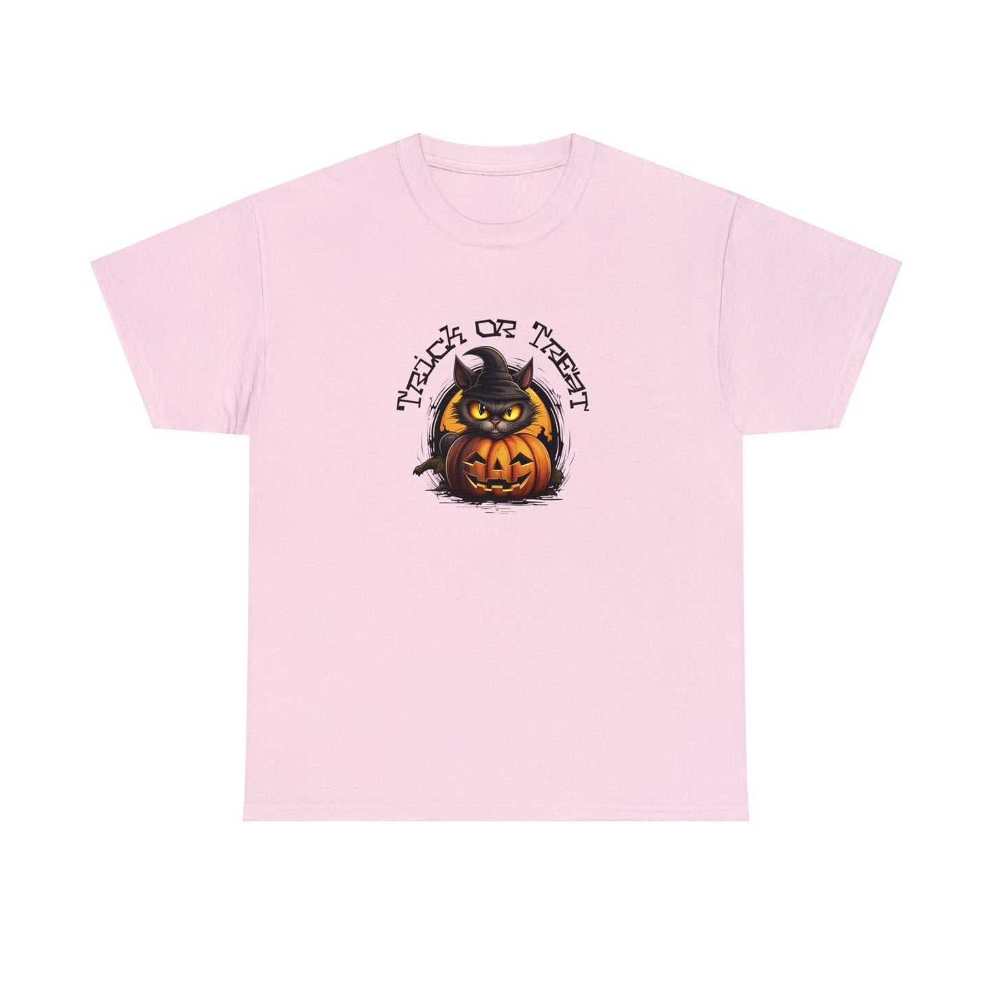 Halloween Scary Black Cat Trick or Treat Witch Pumpkin Fall T-Shirt Black Cat on Pumpkin shirt for fall Black Cat tee Halloween Black Cat