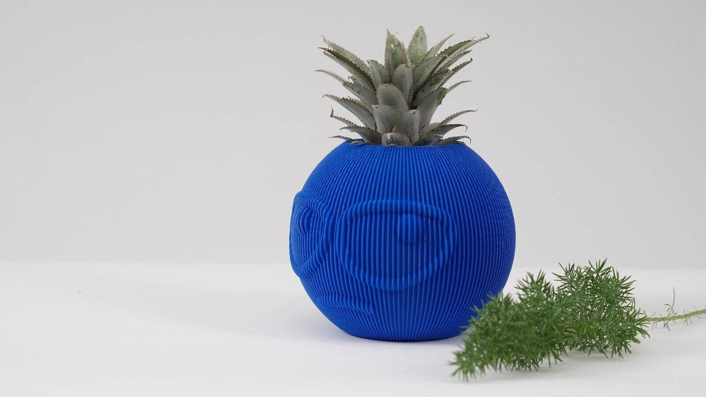 Suspicious Dude Face Planter - Funny Emoji-Inspired Plant Decor for Home & Garden