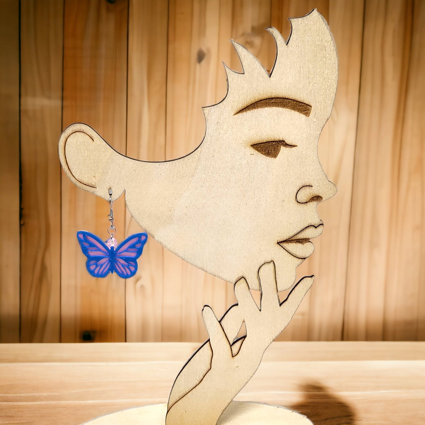 Handmade Butterfly Dangle Earrings - Two-Tone Boho Fashion Jewelry, 3D Printed Fluttering Elegance & Charm