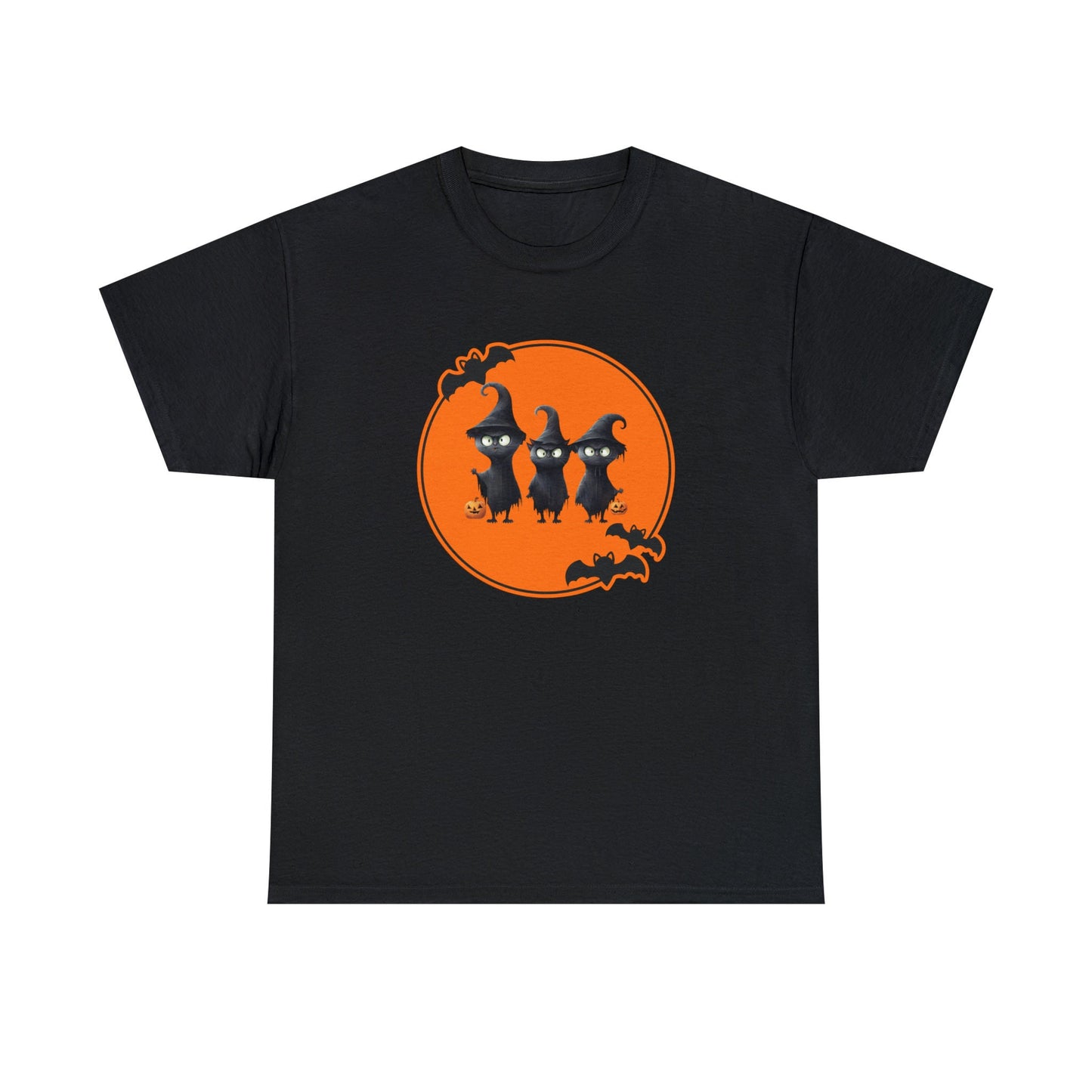 Halloween Cat Trio Spooky Witch Shirt, Fall Halloween Witch Cat Shirt - Spooky Seasonal Graphic Tee, Spooky Vibe