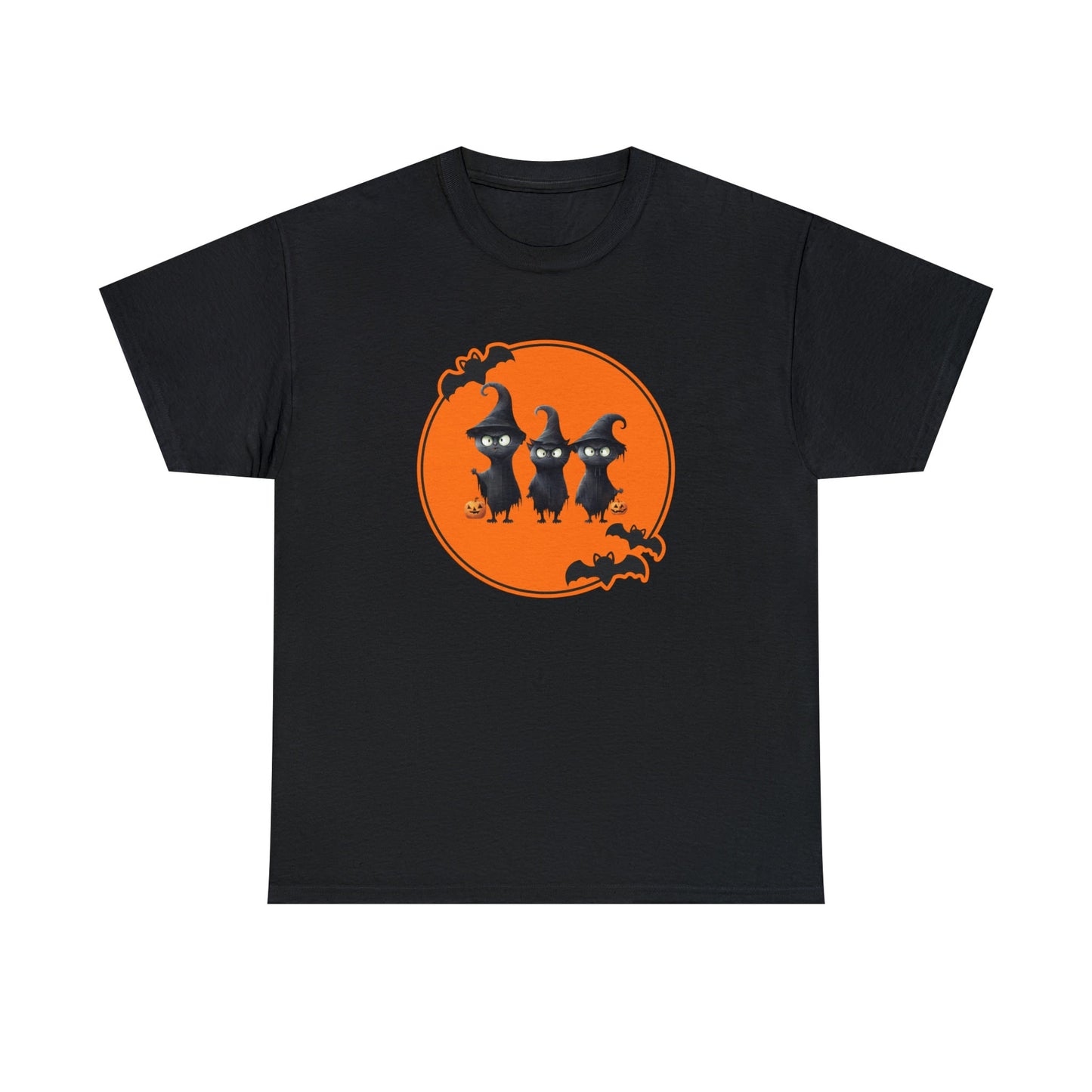 Halloween Cat Trio Spooky Witch Shirt, Fall Halloween Witch Cat Shirt - Spooky Seasonal Graphic Tee, Spooky Vibe