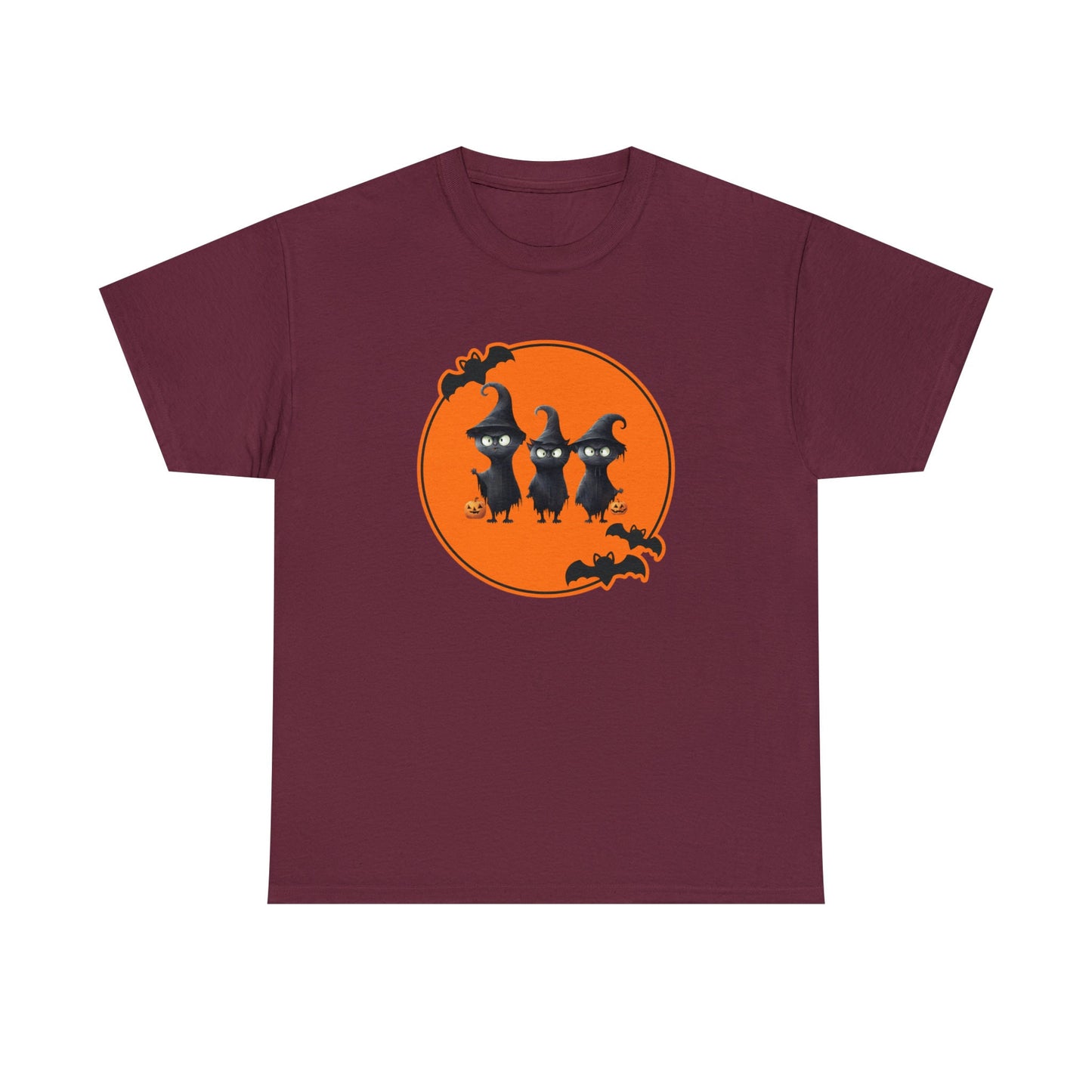 Halloween Cat Trio Spooky Witch Shirt, Fall Halloween Witch Cat Shirt - Spooky Seasonal Graphic Tee, Spooky Vibe