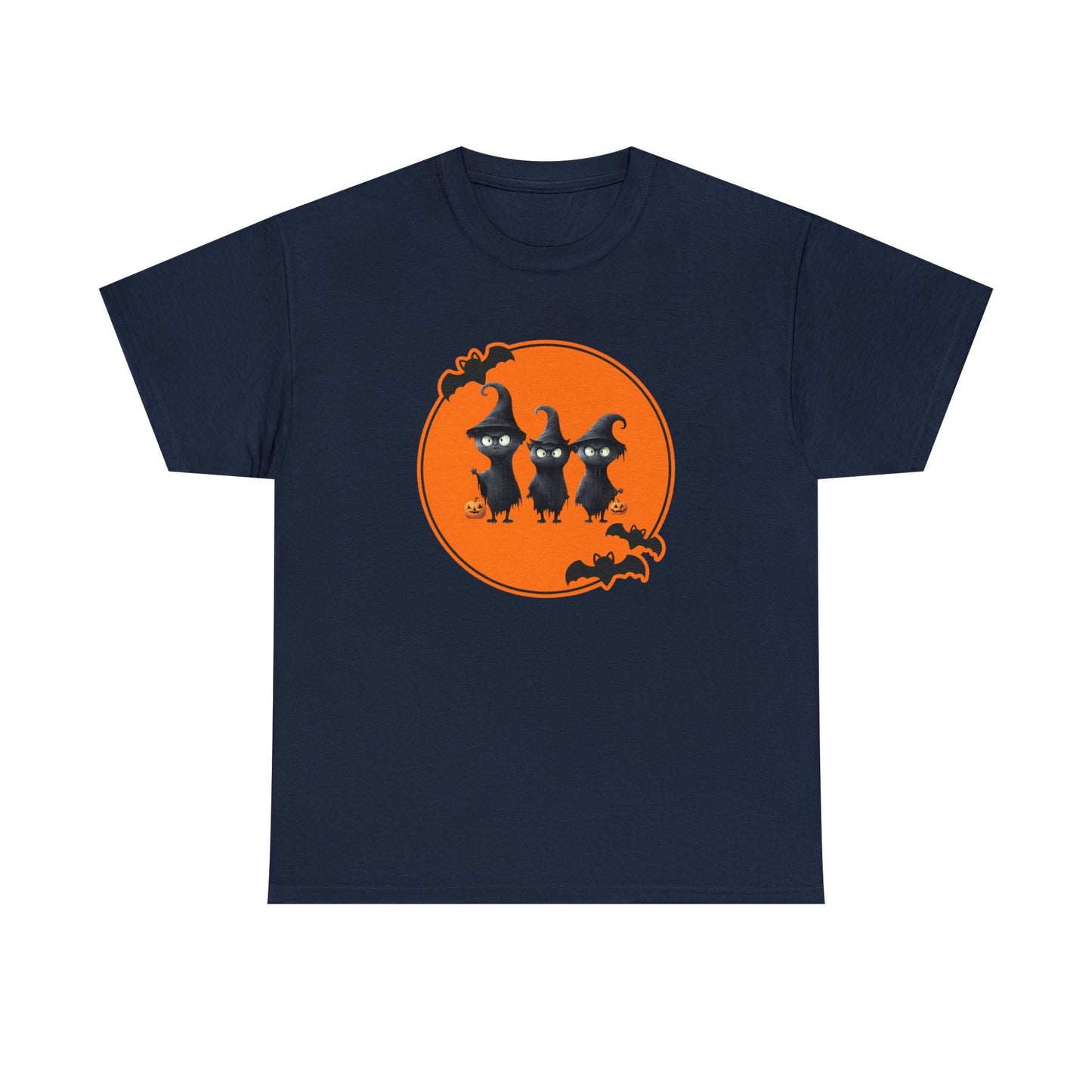 Halloween Cat Trio Spooky Witch Shirt, Fall Halloween Witch Cat Shirt - Spooky Seasonal Graphic Tee, Spooky Vibe