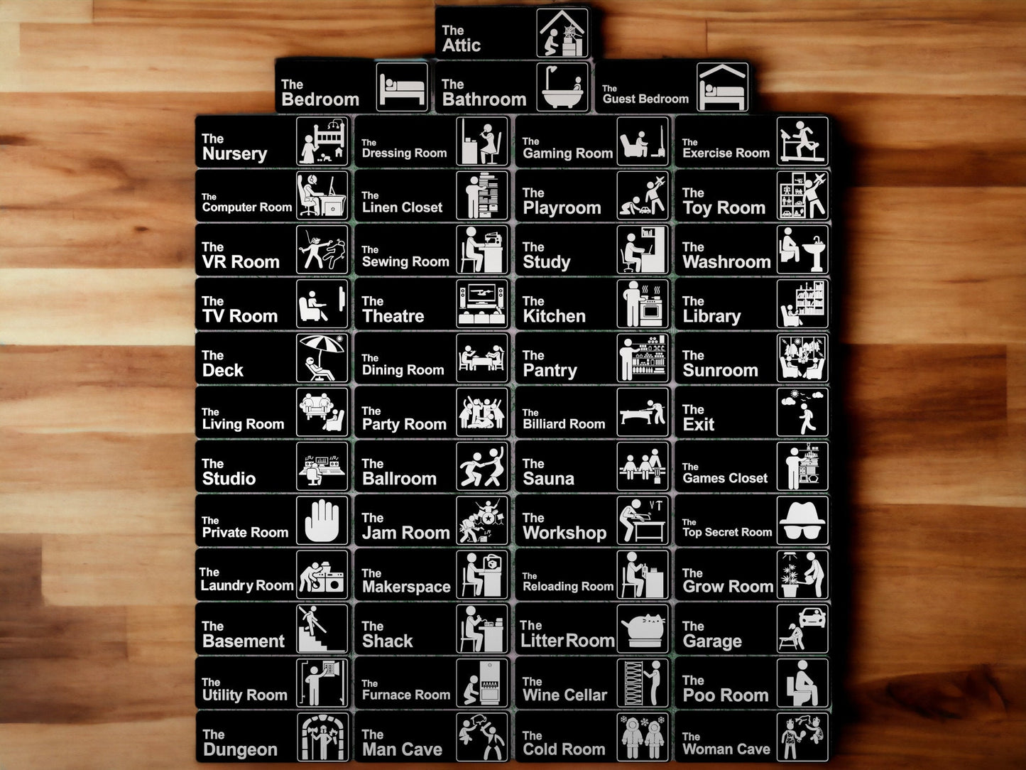 3D Printed Office Signs Plaques Labels in the Style of The Office TV Show - Personalize Your Room, Door, or Wall