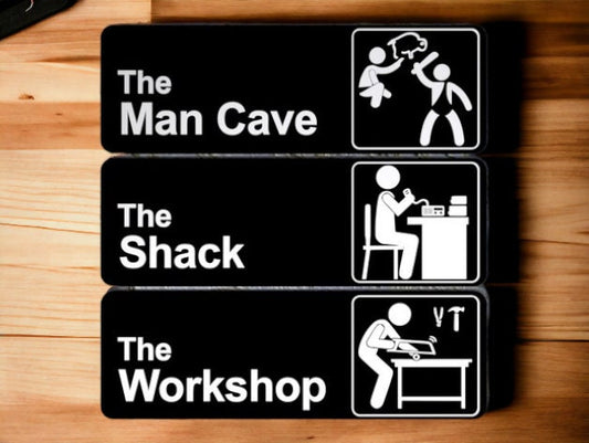 3D Printed Office Signs Plaques Labels in the Style of The Office TV Show - Personalize Your Room, Door, or Wall