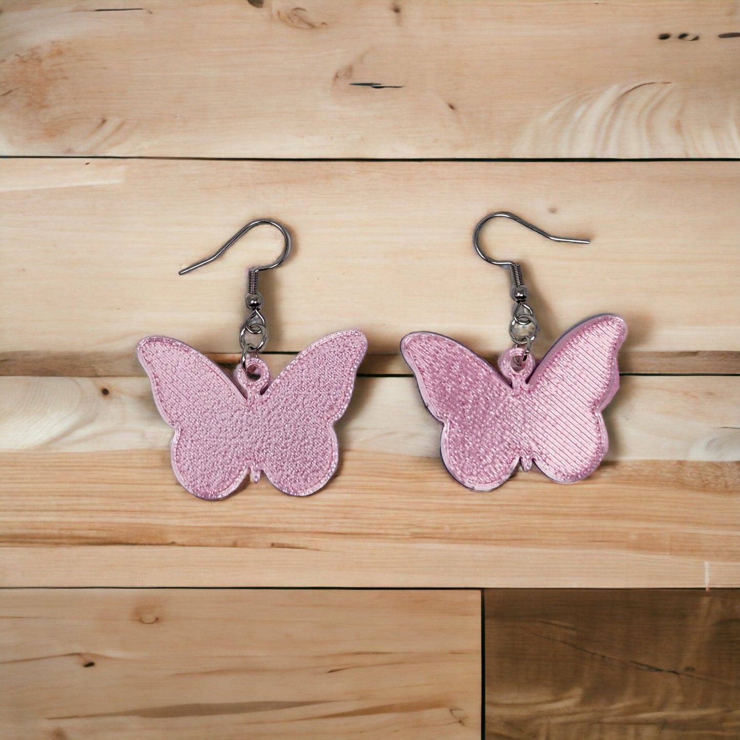 Handmade Butterfly Dangle Earrings - Two-Tone Boho Fashion Jewelry, 3D Printed Fluttering Elegance & Charm