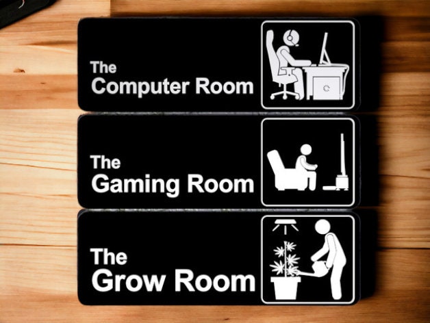 3D Printed Office Signs Plaques Labels in the Style of The Office TV Show - Personalize Your Room, Door, or Wall