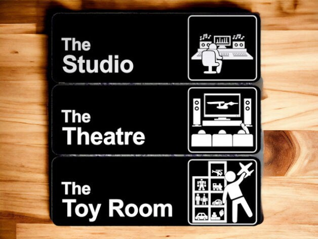 3D Printed Office Signs Plaques Labels in the Style of The Office TV Show - Personalize Your Room, Door, or Wall