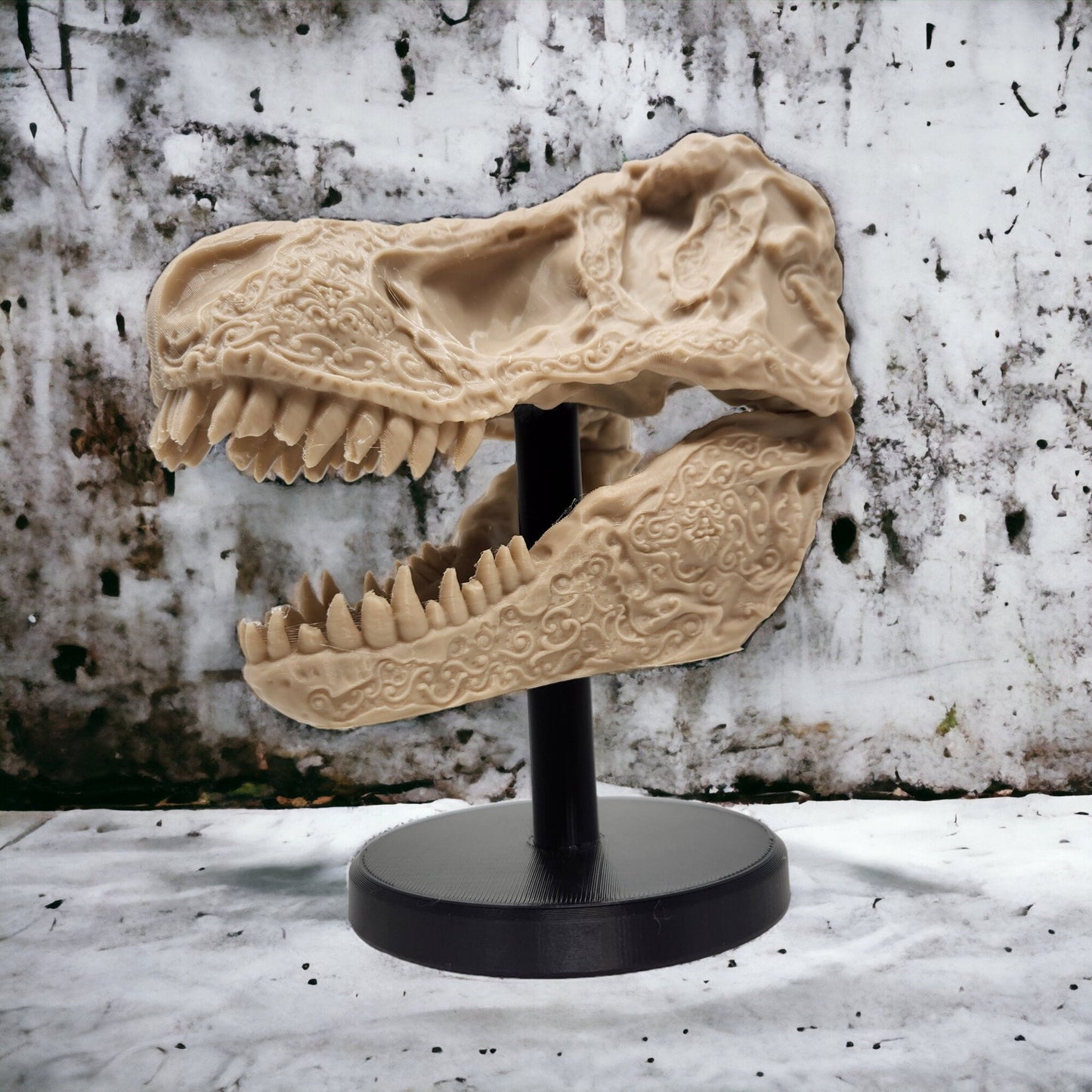 3D Printed Tyrannosaurus Rex Dinosaur Skull Replica - Prehistoric Decor, Unique Gift, Home Display