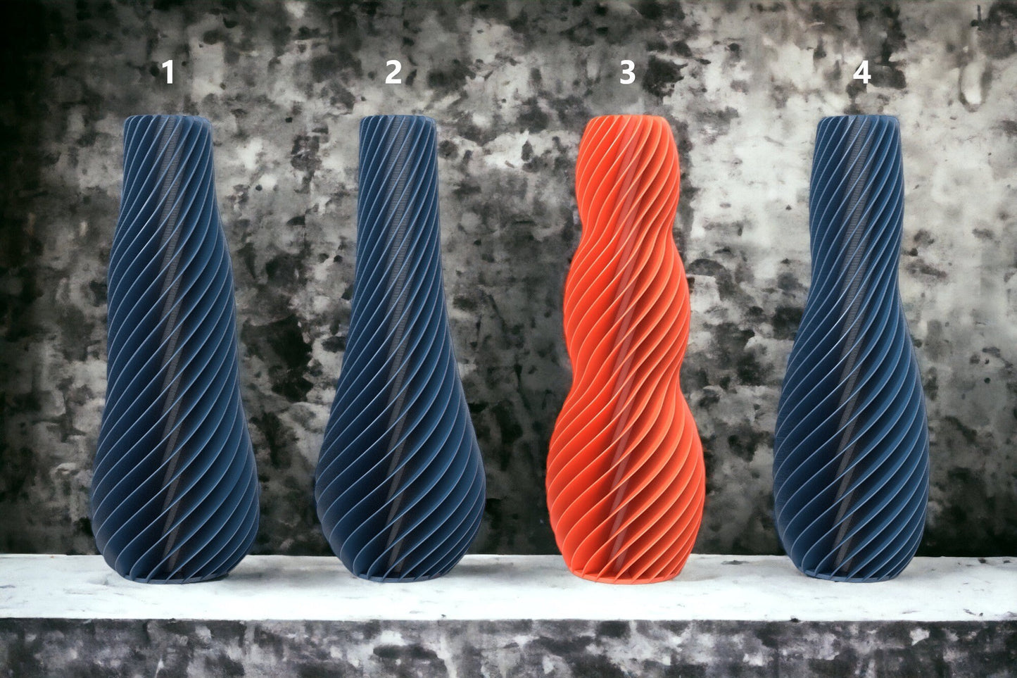 Tall Spiral Bud Vase - Elegant Modern Table Centerpiece for Flowers & Christmas Decor