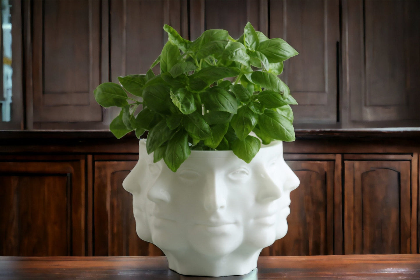 Multi-Face Polyface Planter: Unique 3D-Printed Planter with Drainage, Perfect for Indoor Greenery Decor