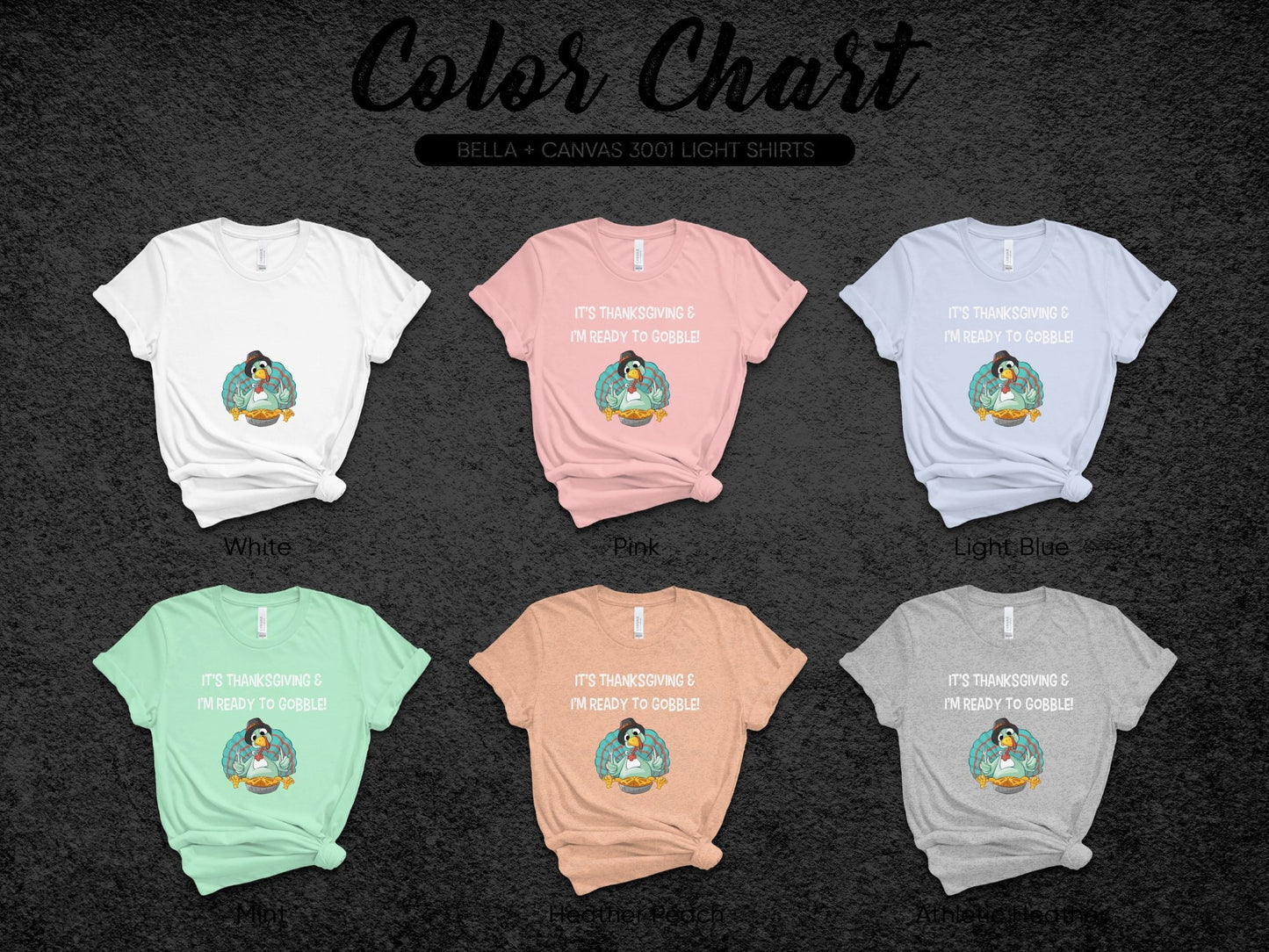 Thanksgiving "Ready to Gobble" T-Shirt - Family Thanksgiving Tee, Let's Feast Shirt, Fun & Festive Thanksgiving Apparel