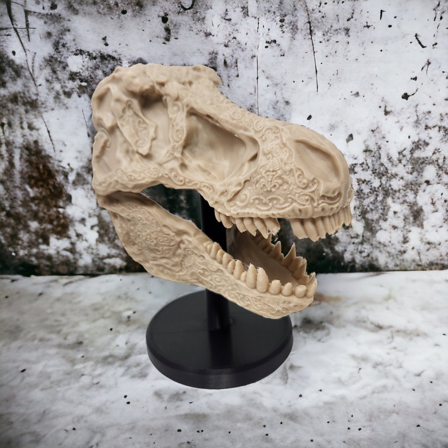3D Printed Tyrannosaurus Rex Dinosaur Skull Replica - Prehistoric Decor, Unique Gift, Home Display