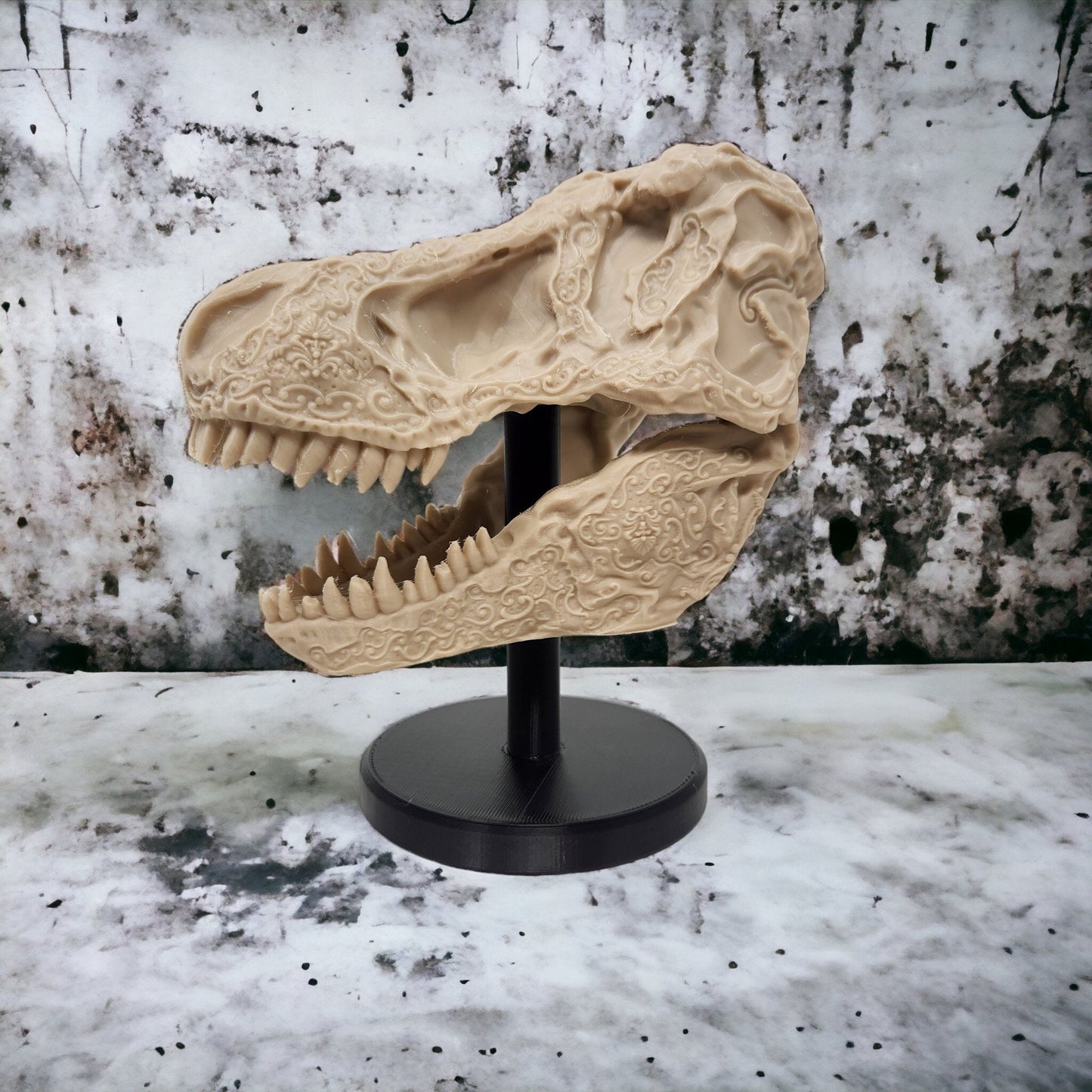 3D Printed Tyrannosaurus Rex Dinosaur Skull Replica - Prehistoric Decor, Unique Gift, Home Display