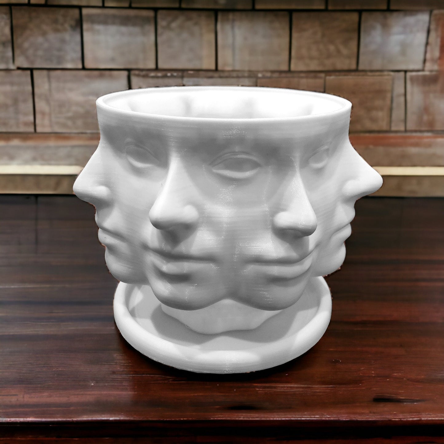Multi-Face Polyface Planter: Unique 3D-Printed Planter with Drainage, Perfect for Indoor Greenery Decor