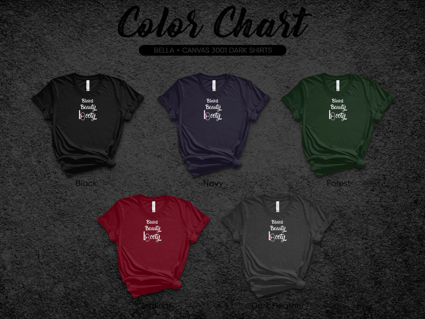 Brains, Beauty, Booty Shirt - Funny Workout & Gym Tee for Women, Motivational Fitness T-Shirt, Exercise Apparel