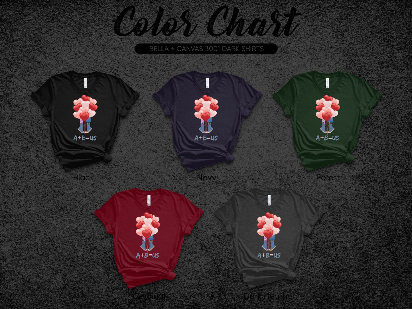 A + B = US Valentine's T-Shirt - You Plus Me Equals Us Tee