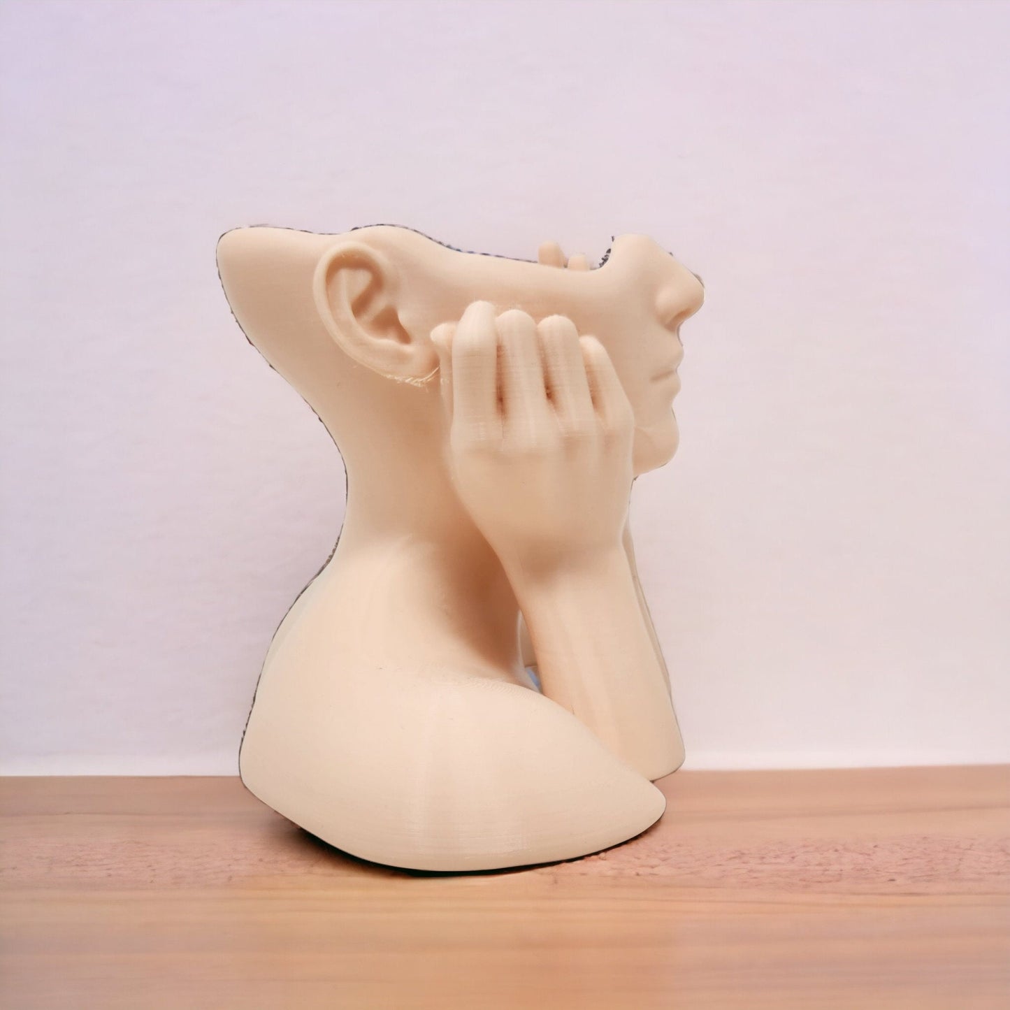 Half Head Planter Pot with Drainage | Abstract Woman Statue Bust | Unique Succulent Planter