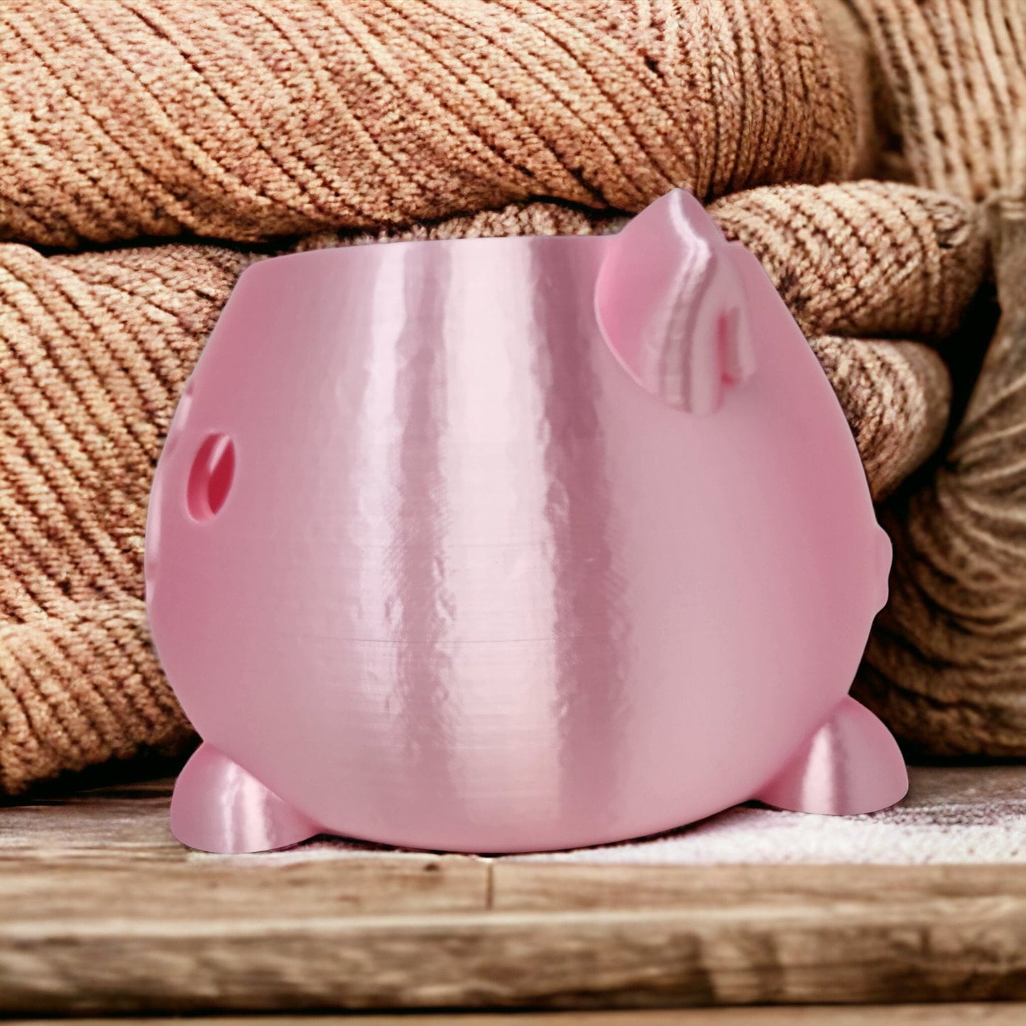 Pig Knitting Yarn Bowl - Adorable Perfect for Piggy Lovers and Crafters | Great Gift Idea for Knitters & Crocheters