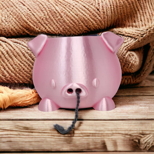 Pig Knitting Yarn Bowl - Adorable Perfect for Piggy Lovers and Crafters | Great Gift Idea for Knitters & Crocheters