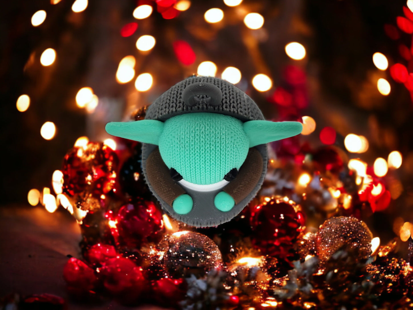 Baby Yoda Christmas Ornament - The Child Grogu 3d Printed Holiday Decor - Must-Have Mandalorian Decoration for Fans & Collectors