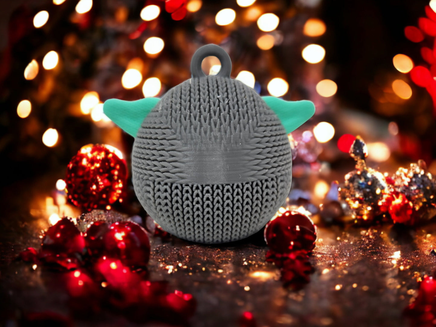 Baby Yoda Christmas Ornament - The Child Grogu 3d Printed Holiday Decor - Must-Have Mandalorian Decoration for Fans & Collectors