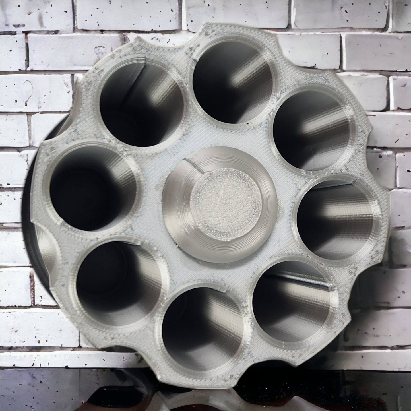 3D Printed Revolver Cylinder Pen, Pencil & Toothbrush Holder - Unique Desktop Decor Accessory, Fun Gift for Gun Lovers