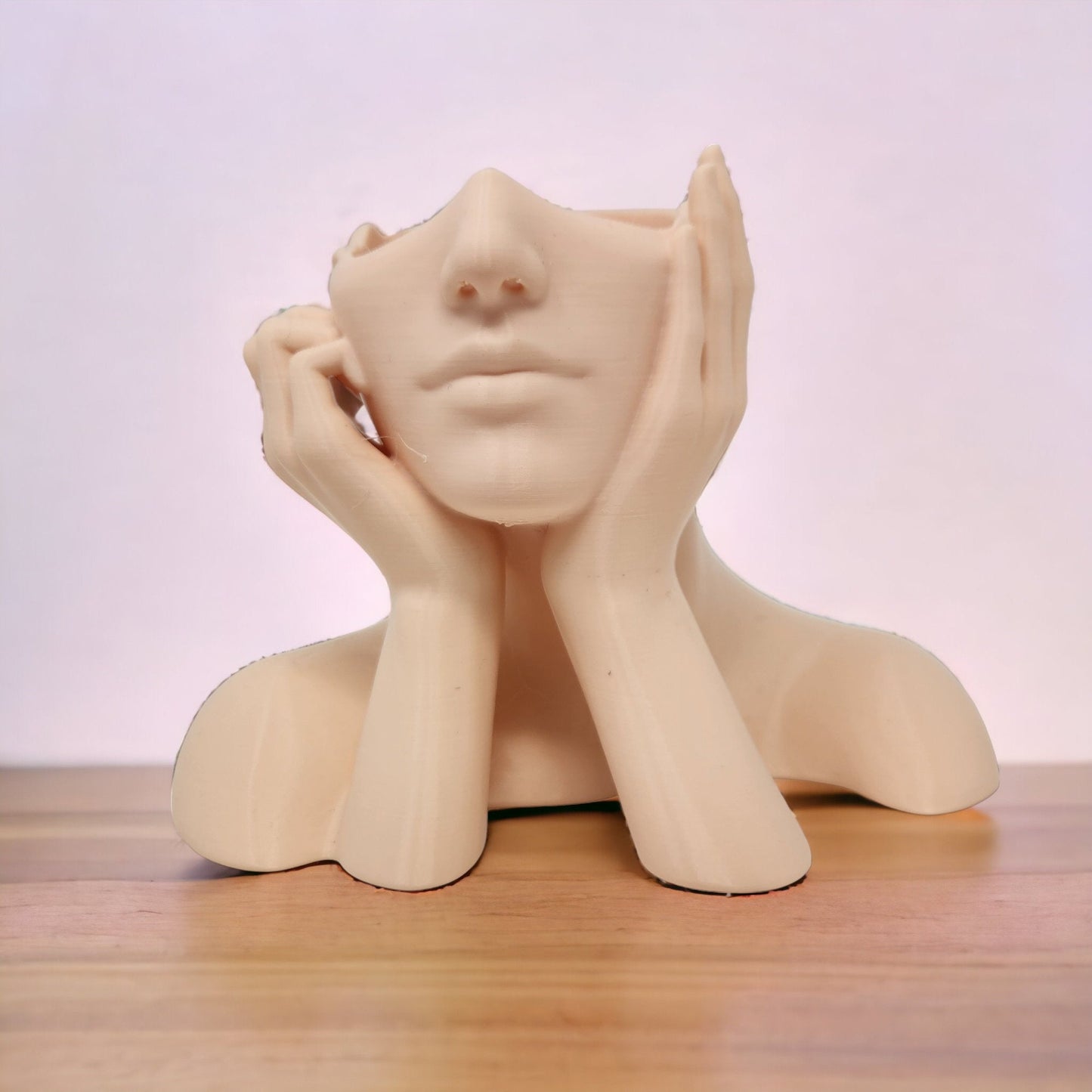 Half Head Planter Pot with Drainage | Abstract Woman Statue Bust | Unique Succulent Planter