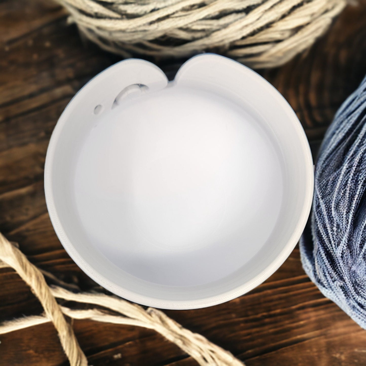3D Printed Spiral Yarn Bowl: Crochet and Knitting Essential with 3 Holes for Crafters
