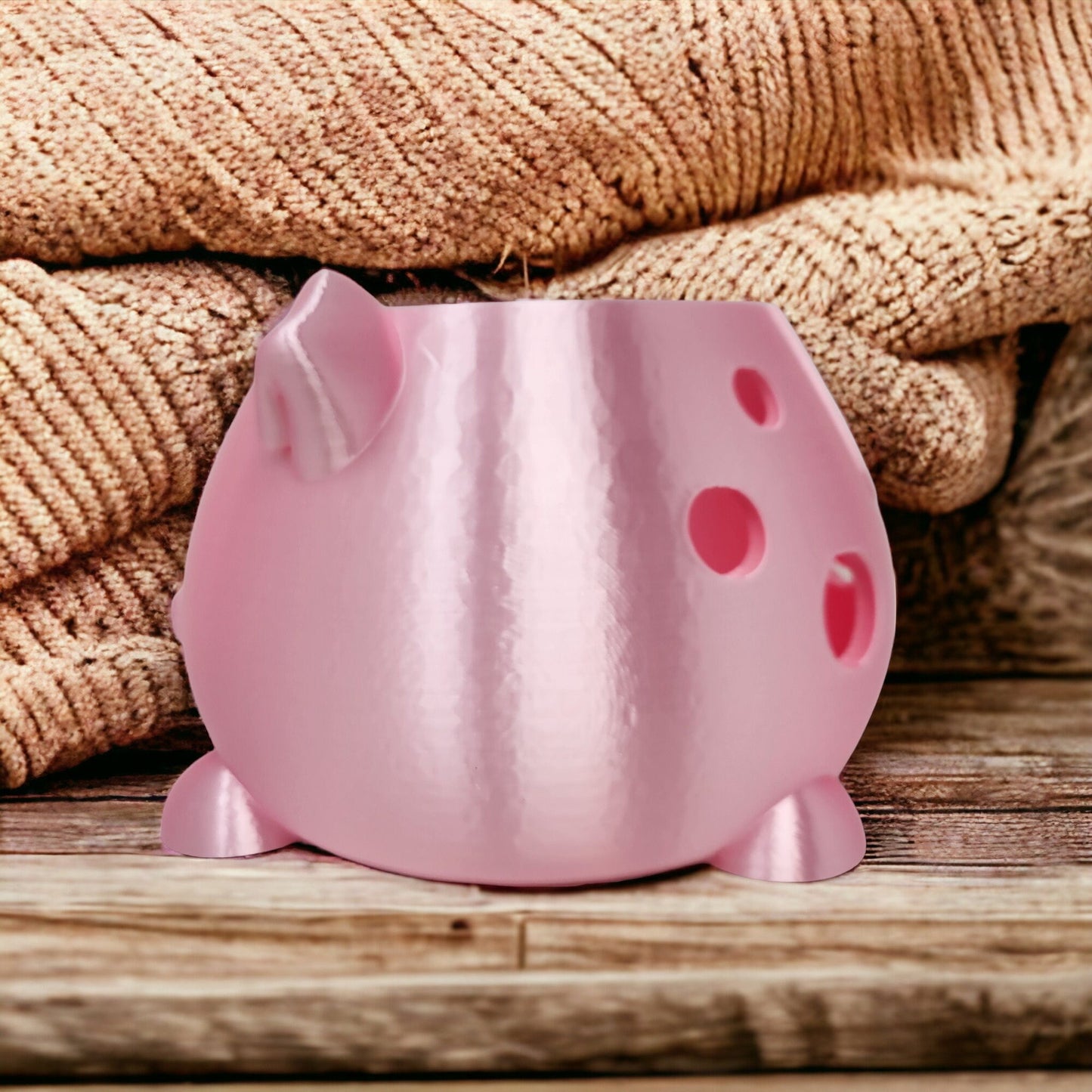 Pig Knitting Yarn Bowl - Adorable Perfect for Piggy Lovers and Crafters | Great Gift Idea for Knitters & Crocheters