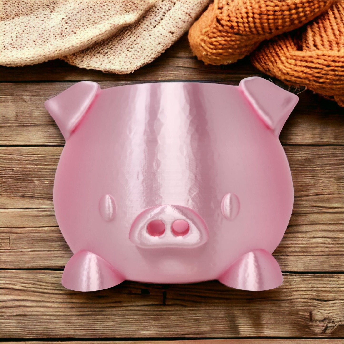 Pig Knitting Yarn Bowl - Adorable Perfect for Piggy Lovers and Crafters | Great Gift Idea for Knitters & Crocheters