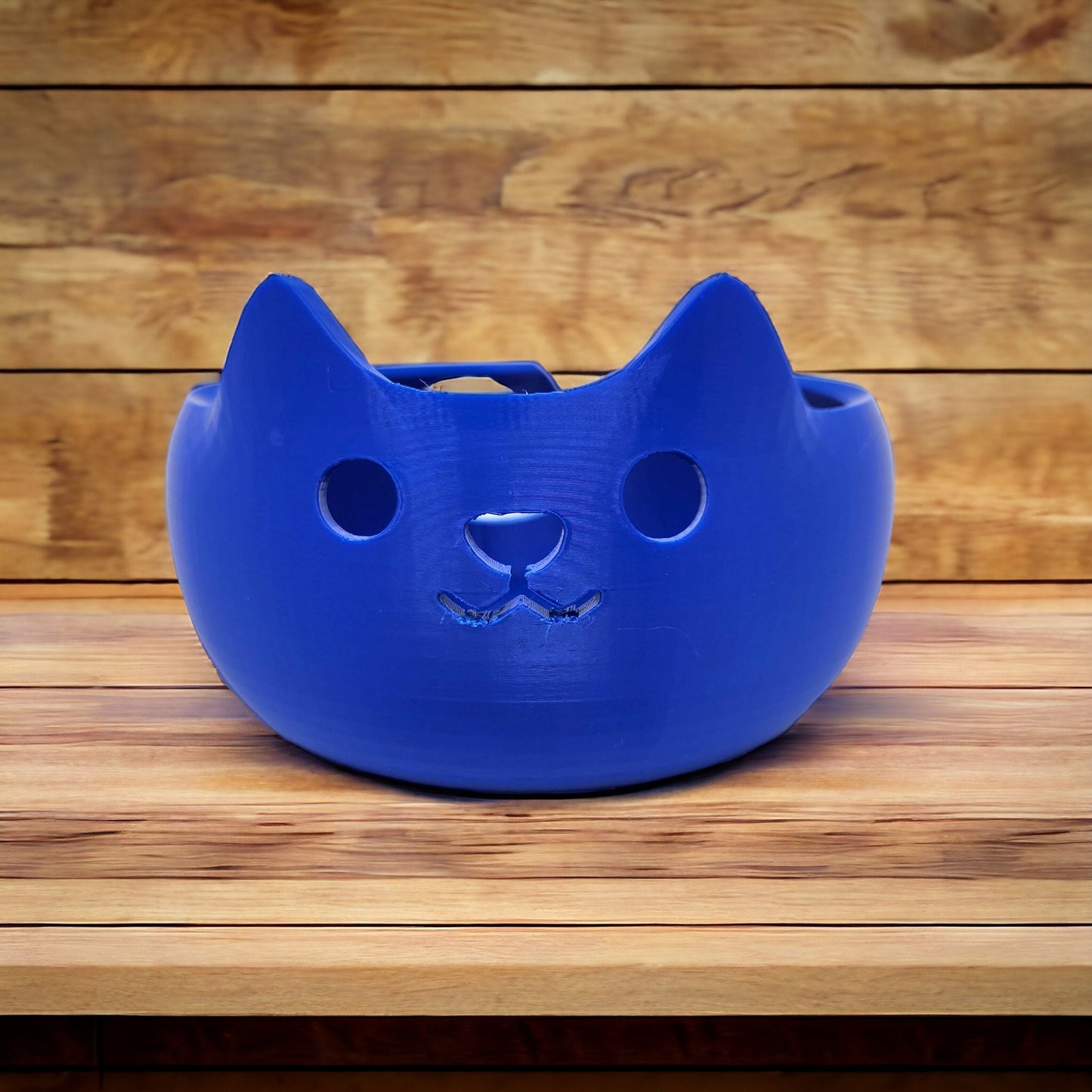 Cat Head Shaped Yarn Bowl - Perfect Knitting & Crochet Enthusiast Feline Themed Gift  Accessory