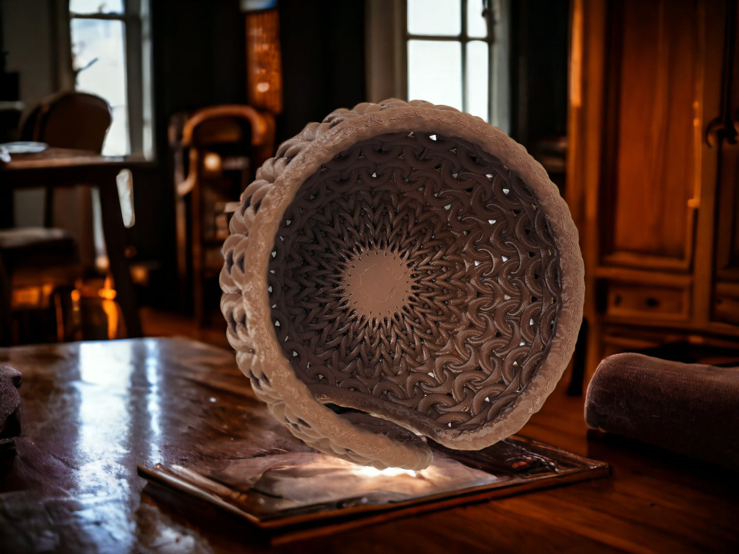 Knit Pattern 3D Printed Yarn Bowl - Perfect Crochet & Knitting Accessory