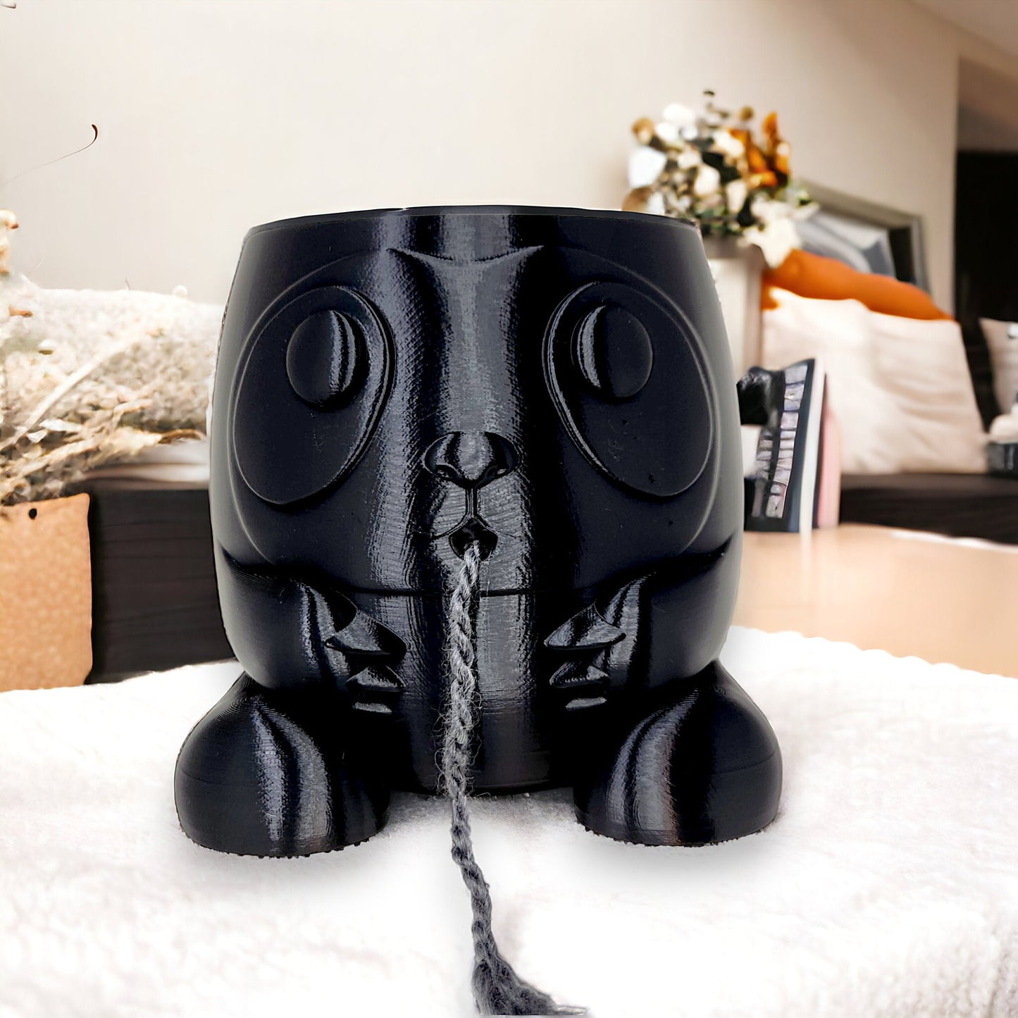 Sloth Yarn Bowl - 3D-Printed Knitting & Crochet Accessory, Fun Home Decor for Crafting Enthusiasts and Gift Ideas