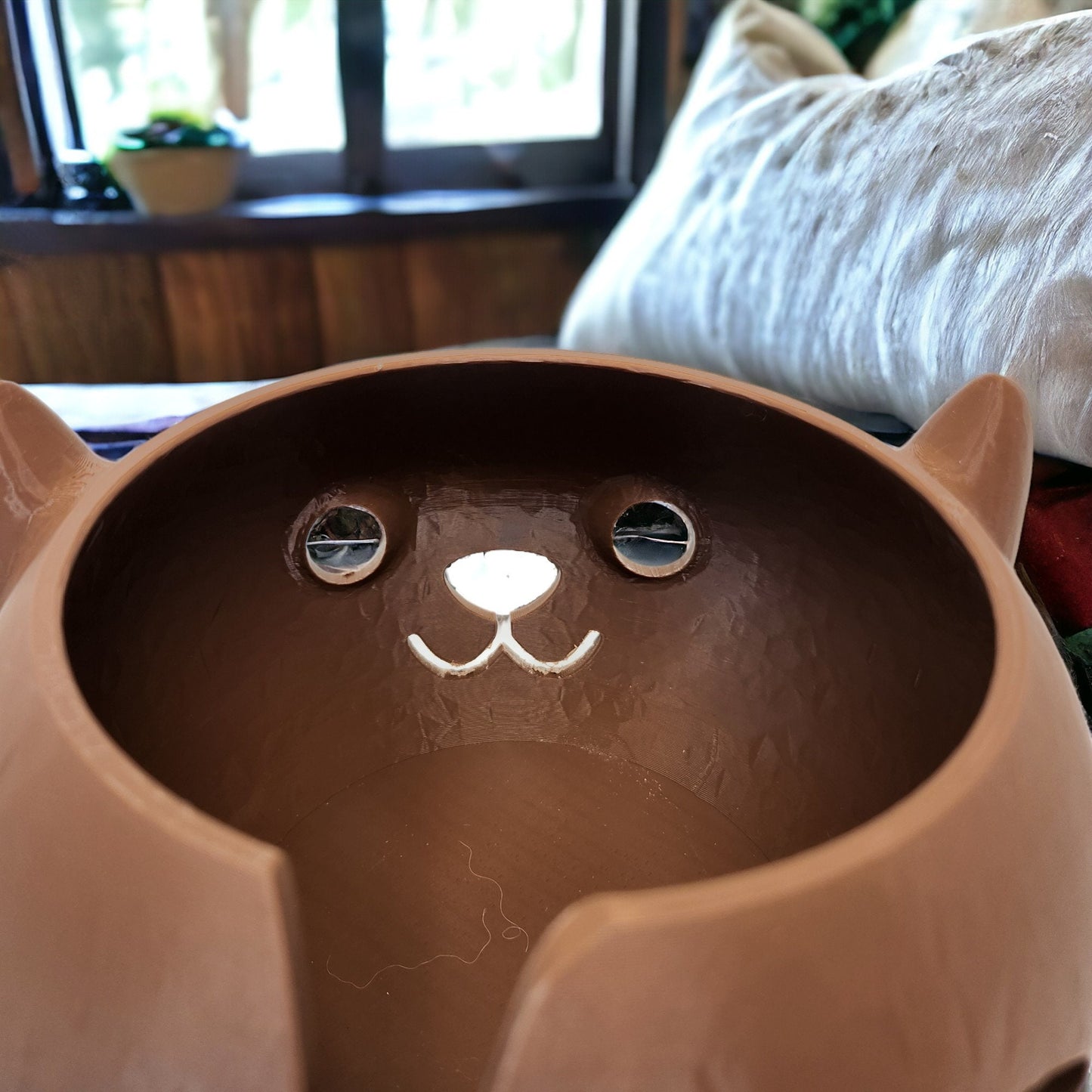 Kitty-Inspired Yarn Organizer: Cute 3D Printed Cat Yarn Bowl for Crochet & Knitting - Ideal for Trinkets, Jewelry, Coins!