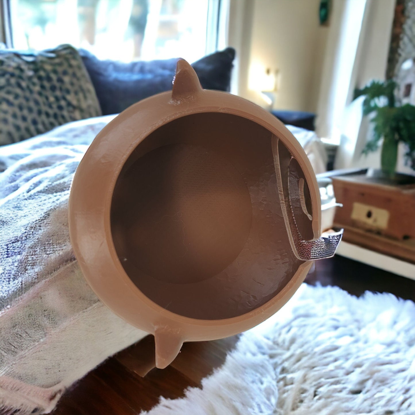 Kitty-Inspired Yarn Organizer: Cute 3D Printed Cat Yarn Bowl for Crochet & Knitting - Ideal for Trinkets, Jewelry, Coins!