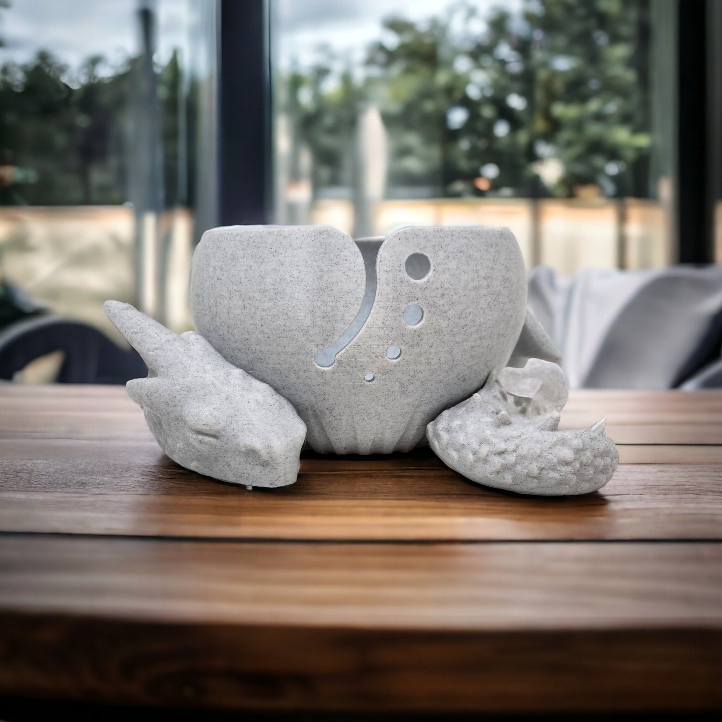 Sleeping Dragon 3D-Printed Yarn Bowl - Perfect for Crochet and Knitting | Trinkets, Candy, Jewelry, or Coins