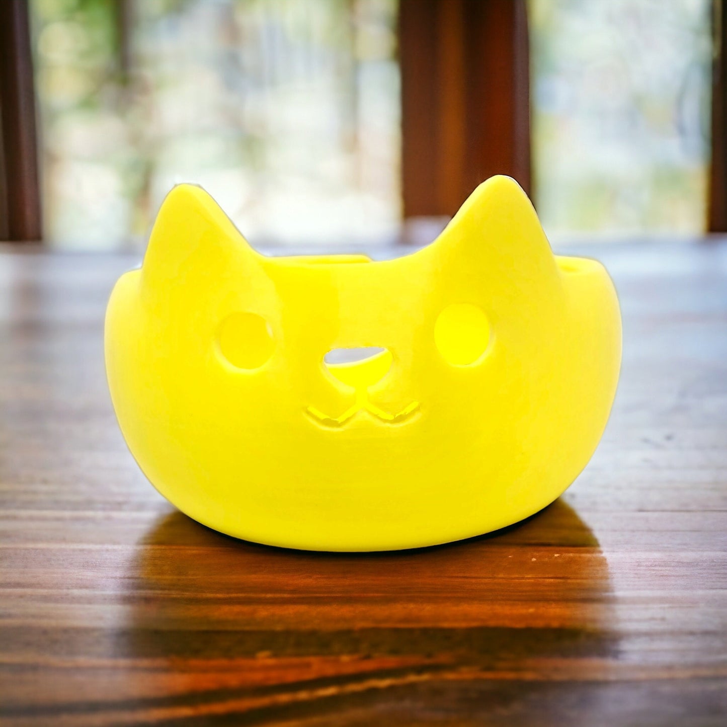 Cat Head Shaped Yarn Bowl - Perfect Knitting & Crochet Enthusiast Feline Themed Gift  Accessory