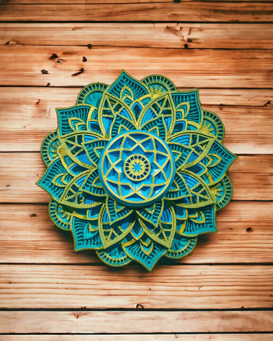Unique 3D Printed Mandala Wall Decor - Sacred Geometry Art for Spiritual Spaces, Boho Home accent