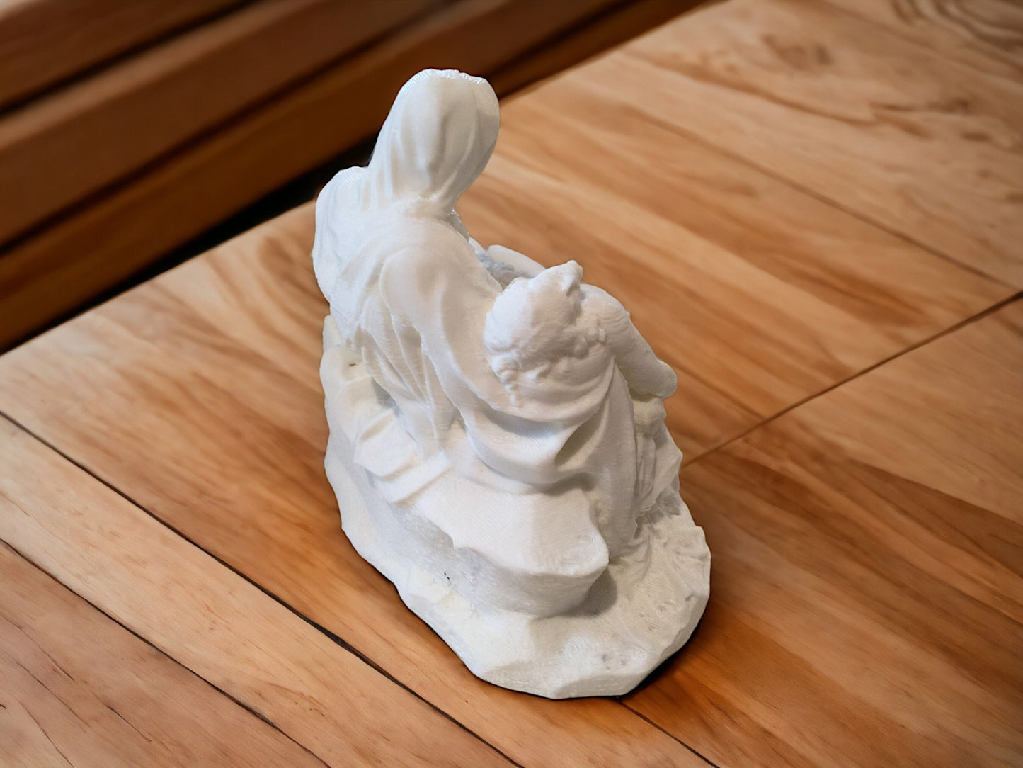3D Printed Florentine Pietà Sculpture - Modern Catholic Art, Mary and Jesus Religious Home Decor, Pieta Replica Statue