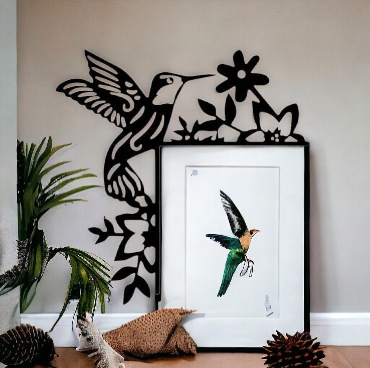 3D Printed Hummingbird Handmade European Front Door Decoration - Unique Door Corner Art